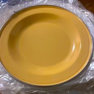 Pottery Barn salad plate from the Partyware collection. Yellow